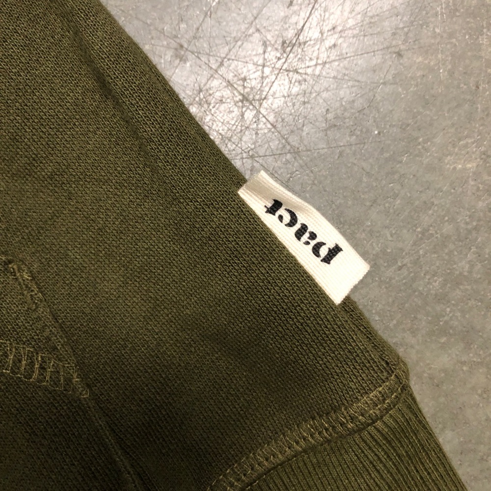 Pact Women’s Brushed Full Zip Hoodie Size Medium Army Green New W. Tag - Picture 6 of 8